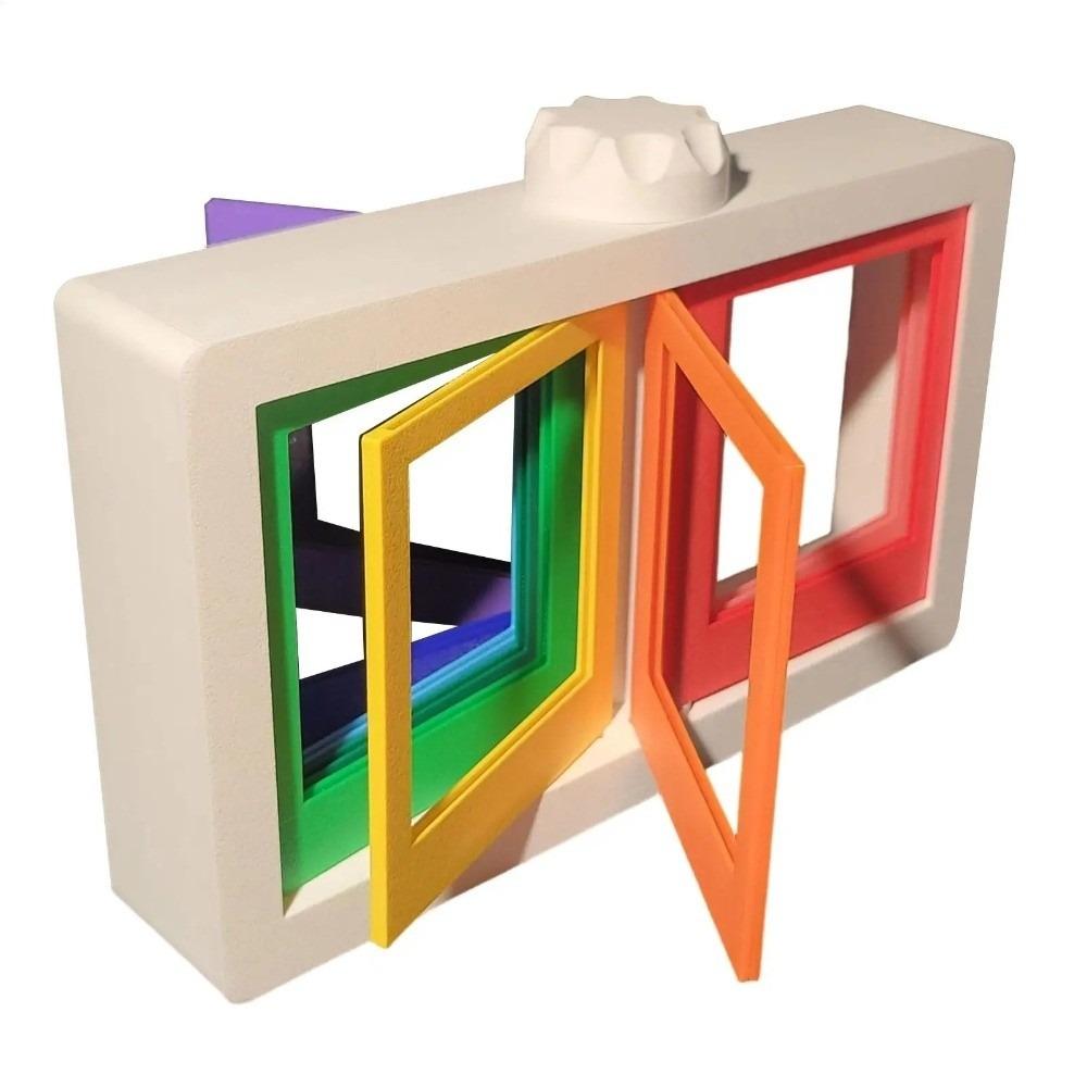 

Protective 3D Rotating Photocard Holder 12 Pockets Rotatable Photo Frame Desktop білий