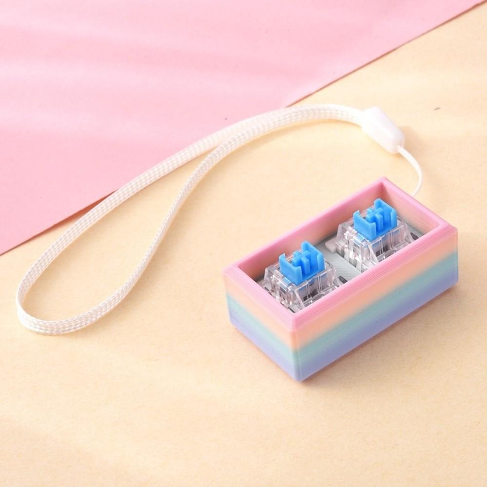 Rainbow Gradient Mechanical Keyboard Switch Tester Blue Mechanical Switches Desk Display