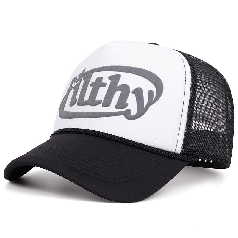 

Filthy Three-Dimensional Printing Baseball Cap Outdoor Sponge Mesh Cap Summer Breathable Mesh Truck Driver Hat adjustable 55-61cm
