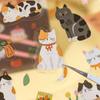 JIAMEI 2sheets Meow Diary Series Kawaii PET Cartoon Stickers DIY Diary Album Scrapbooking Journal Aesthetic Stationery Stickers