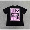Corteiz Alcatraz Graffiti Oversized Letter Print Unisex Lässiges T-Shirt Lockere Passform Baumwollmischung