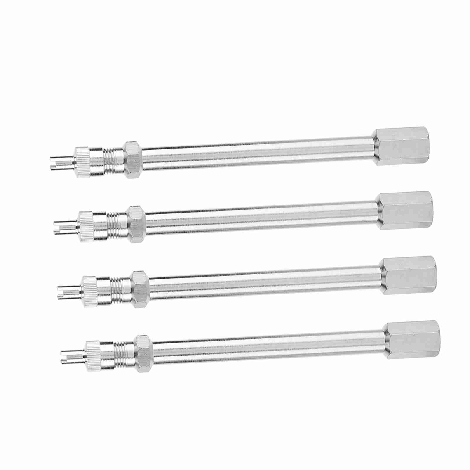 

4Pcs 100mm Chrome Tyre Valve Extension Rod Wheel Adapter Car Truck Lorry