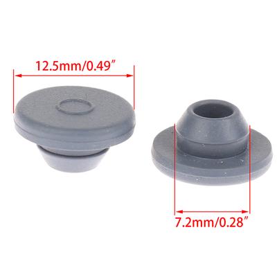 100Pcs Rubber Stoppers Self Sealing Injection Ports For 13Mm Glass Bottles