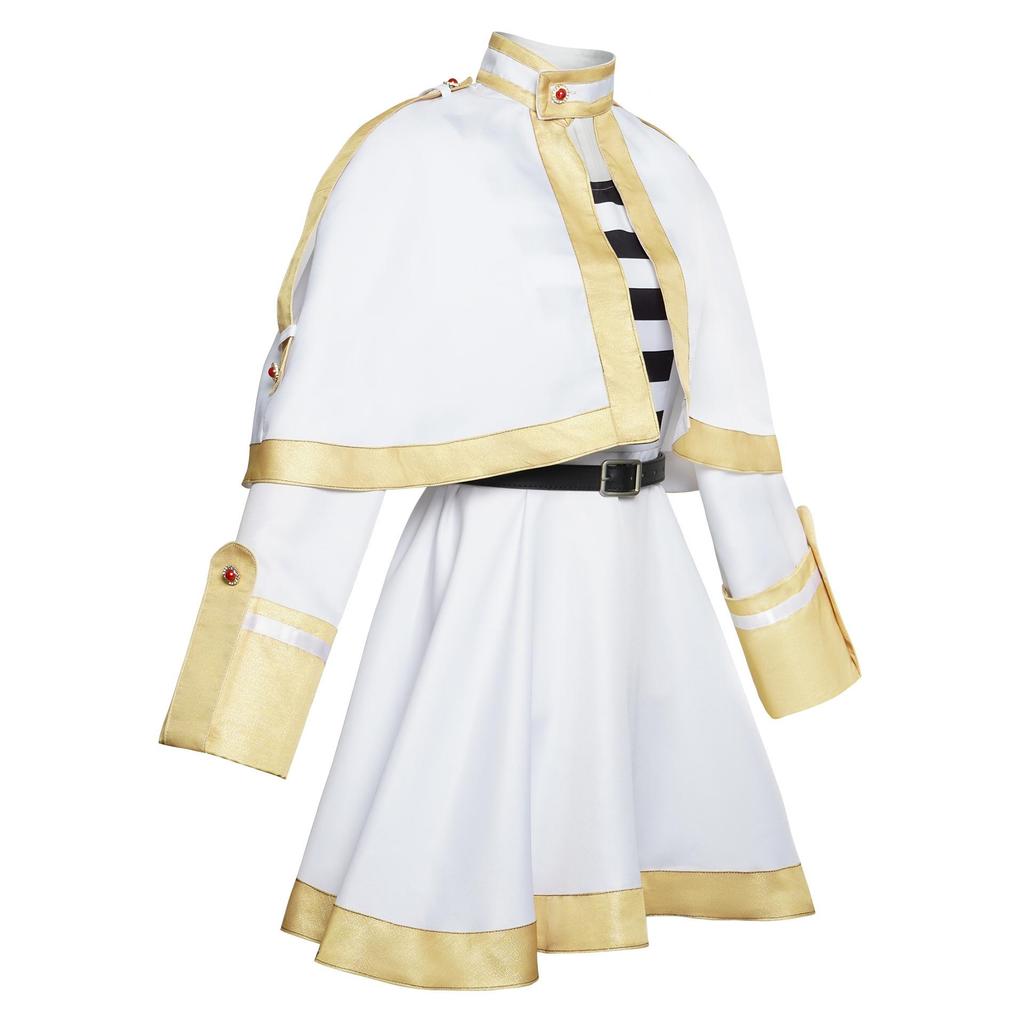 Anime Frieren alla cerimonia funebre Frieren Costume Cosplay Vestito di Carnevale Cappotto Gonna Cintura Orecchini Completi Per Donne Halloween