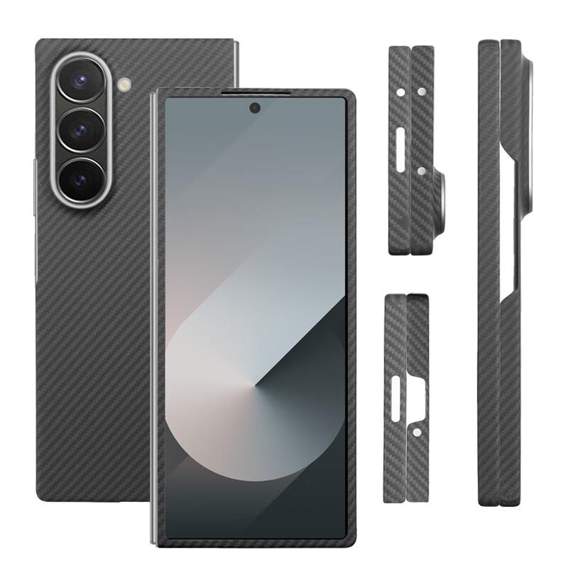 YTF dla Samsung Galaxy Z Fold 7 Etui z włókna węglowego aramidowego Pokrowiec Kevlar Ultra-cienki Fold6 Lekkie Etui ochronne Etui W26