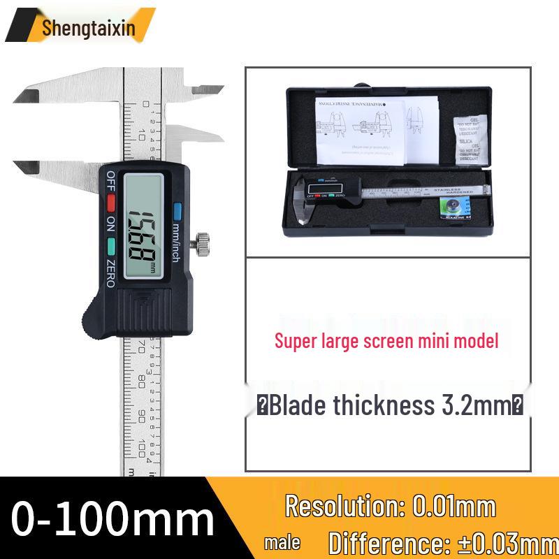 Shengtai Xin Digital Vernier Caliper High Precision Stainless Steel Gauge for Jewelry and Cultural Playthings