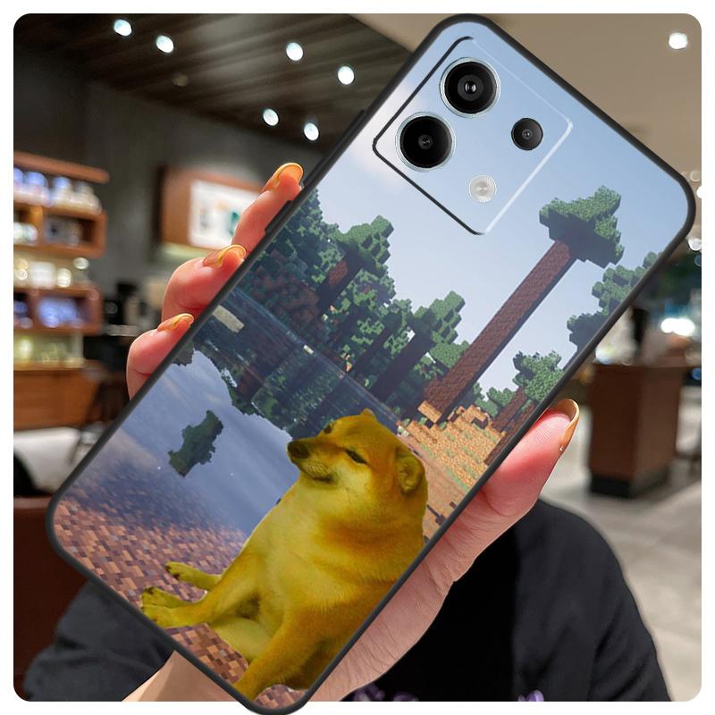 Funny Cheems Doge Case For Xiaomi Redmi Note 13 12 9 10 11 14 15 Pro Plus Cover For Redmi 14C 10C 12C 13C 15 C