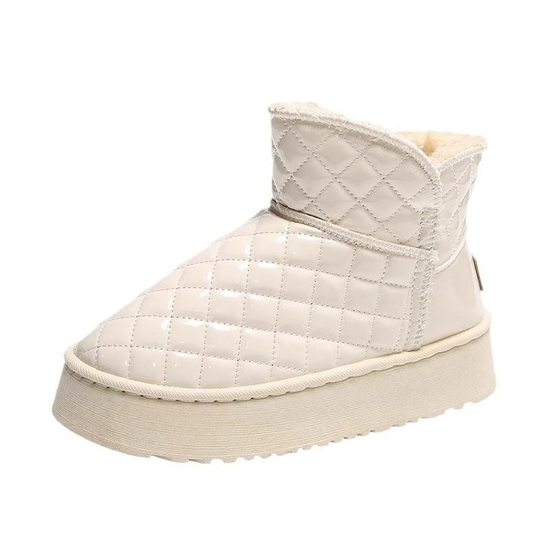 Thick-soled snow boots for women's 2025 new winter waterproof and non-slip velvet thickened foreign-style warm Northeast cotton shoes