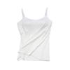 Lady Padded Adjustable Spaghetti Strap Tank Top Solid Color Comfortable Camisole