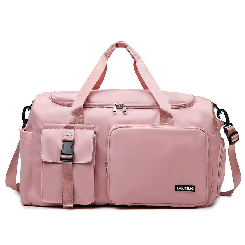 

Спортивная спортивная сумка, дорожная сумка для сухих и влажных вещей для женщин, женская сумка для плавания через плечо, сумка через плечо для фитнеса, уличная дорожная сумка Weekender Duffel One Size розовый