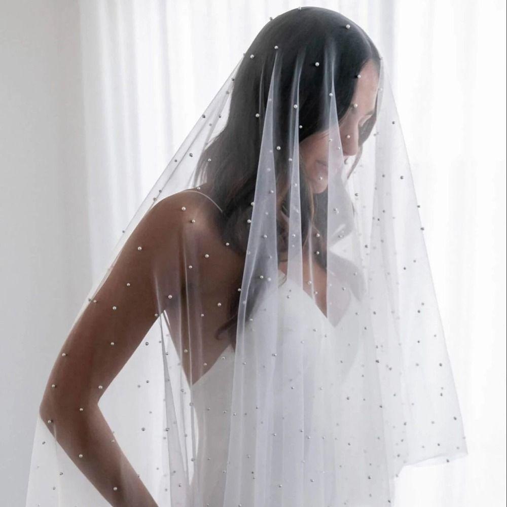 Wedding Photography Decoration Bride Wedding Veils Women Bridal Veils Wedding Accessories Pearl