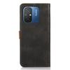 KHAZNEH For Xiaomi Redmi 12C 4G/11A 4G Cowhide Texture Flip Leather Wallet Cover Stand Anti-drop Phone Case