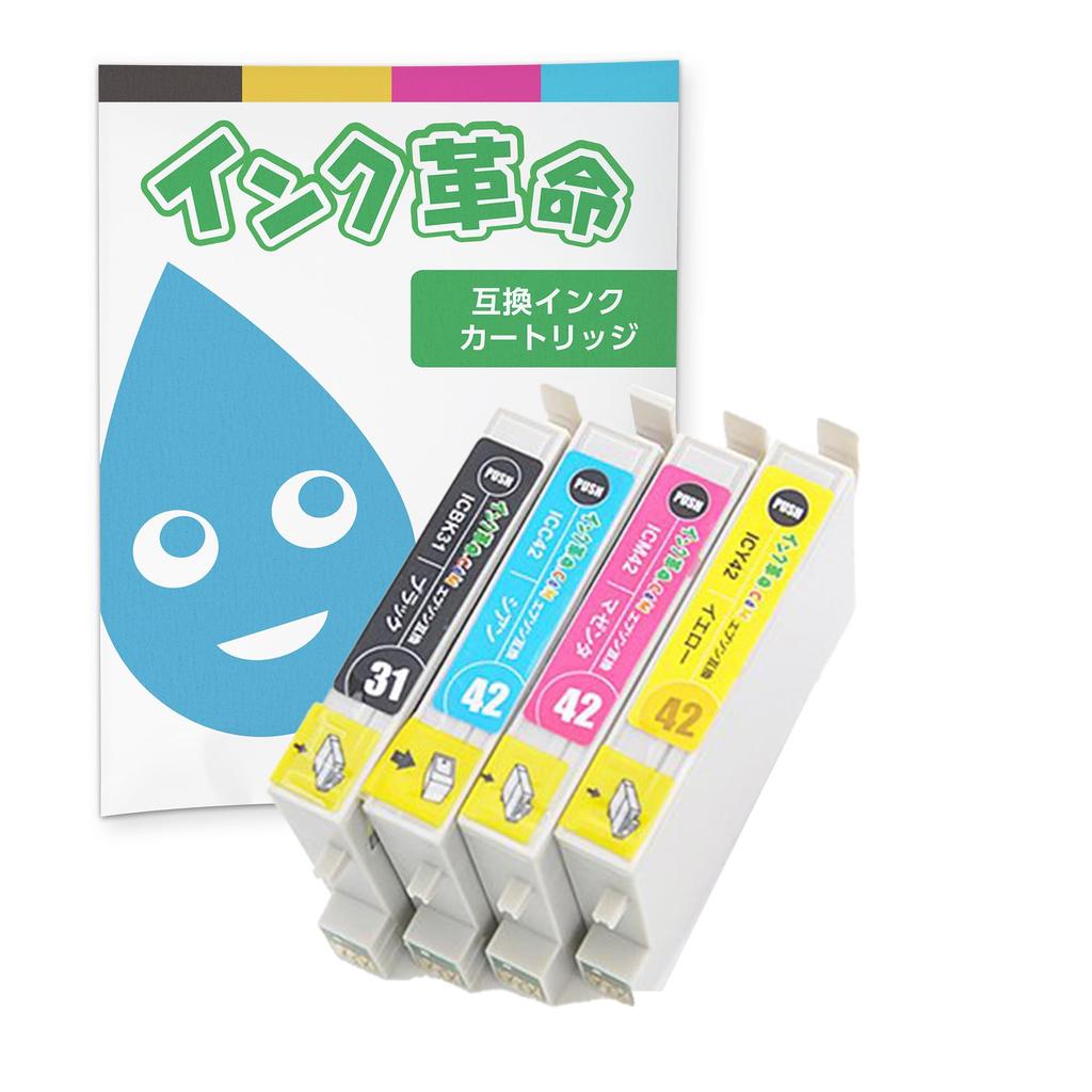 Inkoust kompatibilní s IC4CL42 pro sadu EPSON Inkoust pro řadu Epson IC42 Lze použít s originálním inkoustem Dodává se s čipem IC Kompatibilní se zbývajícím množstvím