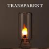 USB Flame Flickering LED Frosted Clear Glass Candle Night Light Simulated Flame for Car Home Room Laptop PC Festival Decoration