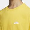Nike Embroidered Logo Crew Neck T-Shirt Men Tops Yellow AR4999-709