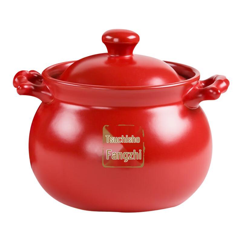 Tu Jiang Fang 4.5L Chinese Red Ceramic Casserole Pot