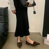 2025 Autumn New Low-heeled French Retro Pointed Single Shoes Women's Shoes Commuter Work Shoes