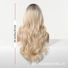 Platinum Gradual Change Wig Air Bangs Fluffy Lazy Wind Curly Hair Full Headgear
