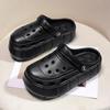 Womens Sandals  Hole Shoes Chunky Slippers Summer Beach Shoes Outdoor Green Platform Sandals