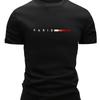 Lightweight Breathable T-Shirts - Quick-Dry Moisture-Wicking Round Neck Tops with Paris Print, All-Season Casual & Formal Wear, Sweat-Resistant