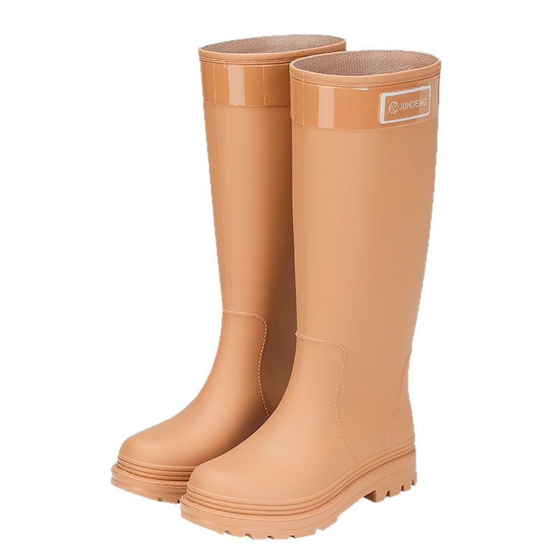 Verdickte Gummistiefel, Langschaft Wasserdichte Regenstiefel, Rutschfeste Modische Gummischuhe