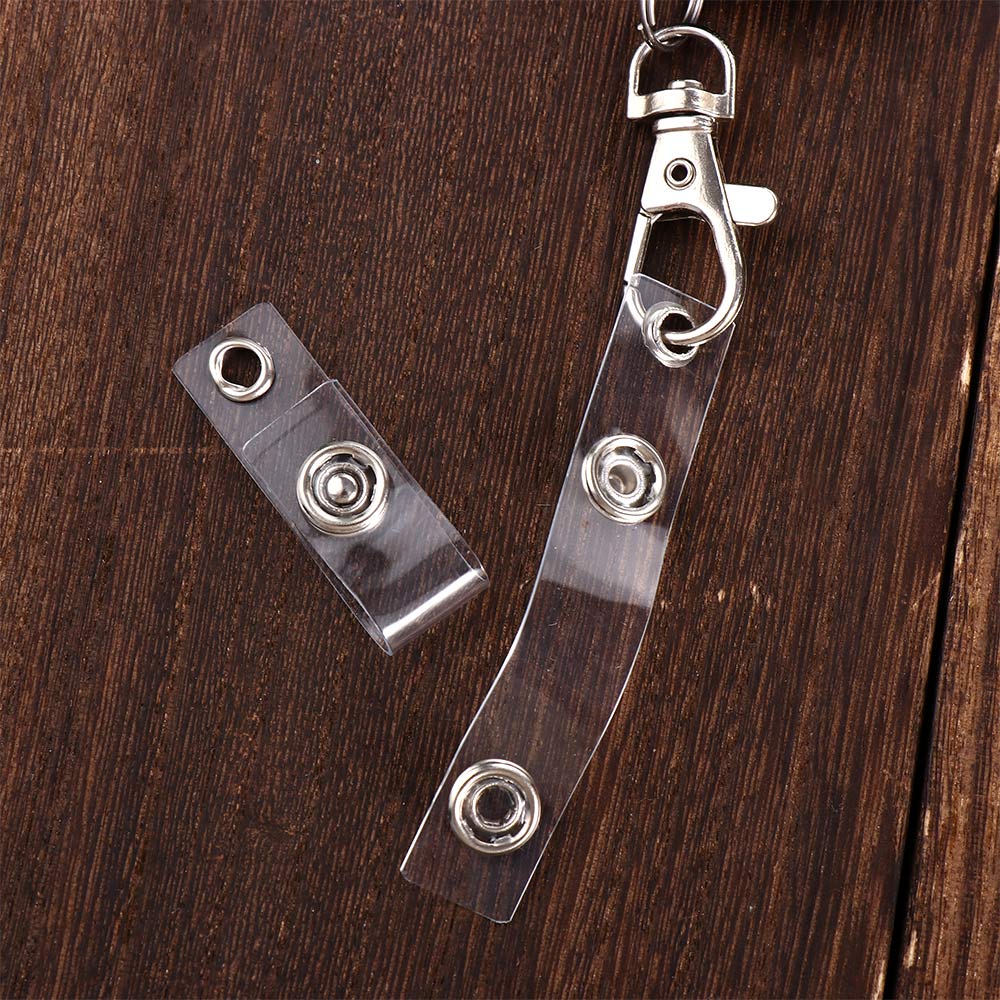 10 Pieces/lot High Quality Transparent Clear ID Card Holder Lanyard Name Card Keychains Badge Holder Buckle Accessories