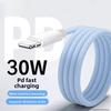 Compatible with Apple PD Fast Charging Braided Data Cable, Dual-ended Type-C 66W Mobile Phone Charging Cable