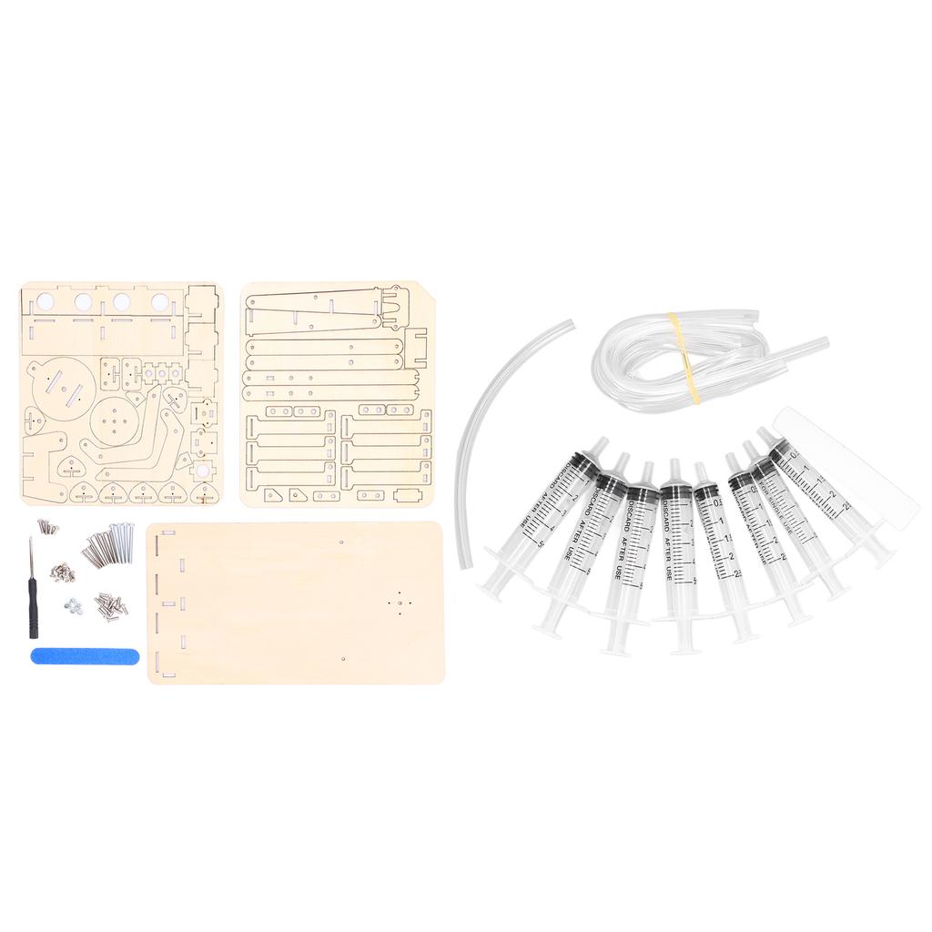 Roboterarm Bauspielzeug Hydraulisch Holz Mechanisches Modell Werkzeugsatz Kit zum Lehren DIY