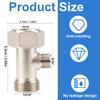 Sturdy Brass Bidet Adapter Thread With Gaskets for Campers Home Toilet Shower Head Diverters Hose Fitting Daily Use