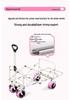 Pink Camper Van Portable Folding Cart for Packages and Picnic Camping