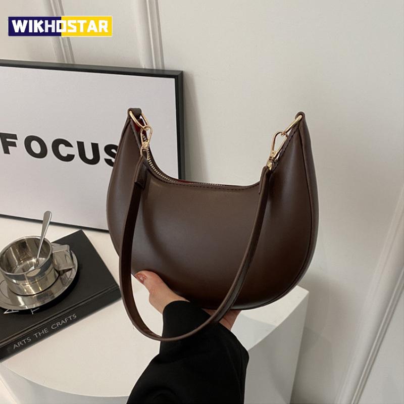 New Fashionable High-end Moon-shaped Baseball Bag Showing Luxury Women's Single Shoulder Bag Elegant lady Handbags bolso mujer
