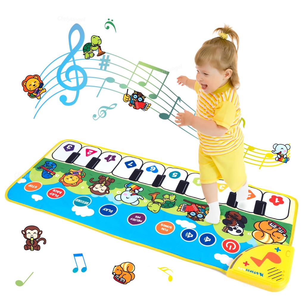 Dansmat Piano Voor Kinderen 80*30Cm Muzikale Speelmat Met Demo Liedjes Peuters Vloer Keyboard Muzikaal Tapijt Meisje Jongen Verjaardagscadeaus