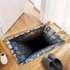 Realistic Brick Tunnel Illusion Rug for Unique Floor Design - 3D Graphic Carpet | Modern Home Accessories Skid resistant carpet