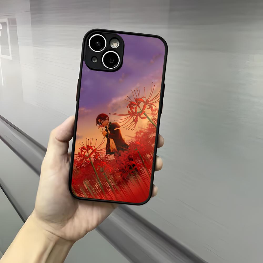 Anime Wind Breaker Sakura Phone Case For Iphone 17 16 15 14 13 12 Pro Max Xr Air Plus Skin Feel Black Hard Shell Cover
