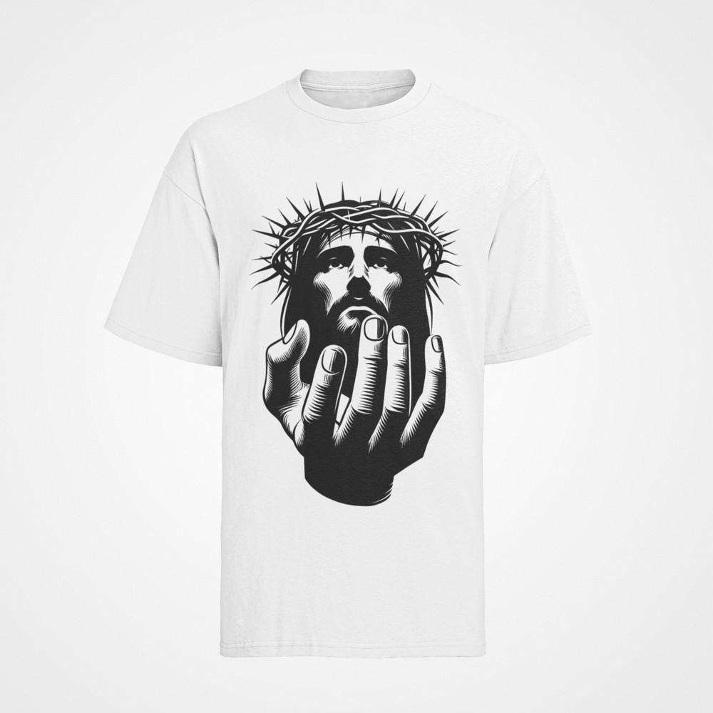 Jesus Face Is King Faith Christians Beds T-Shirt Mens 100% Cotton