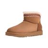 UGG Classic Novelty Cow Split Leather Fashion Round Toe Snow Boots Women Boots 1174496-CHE