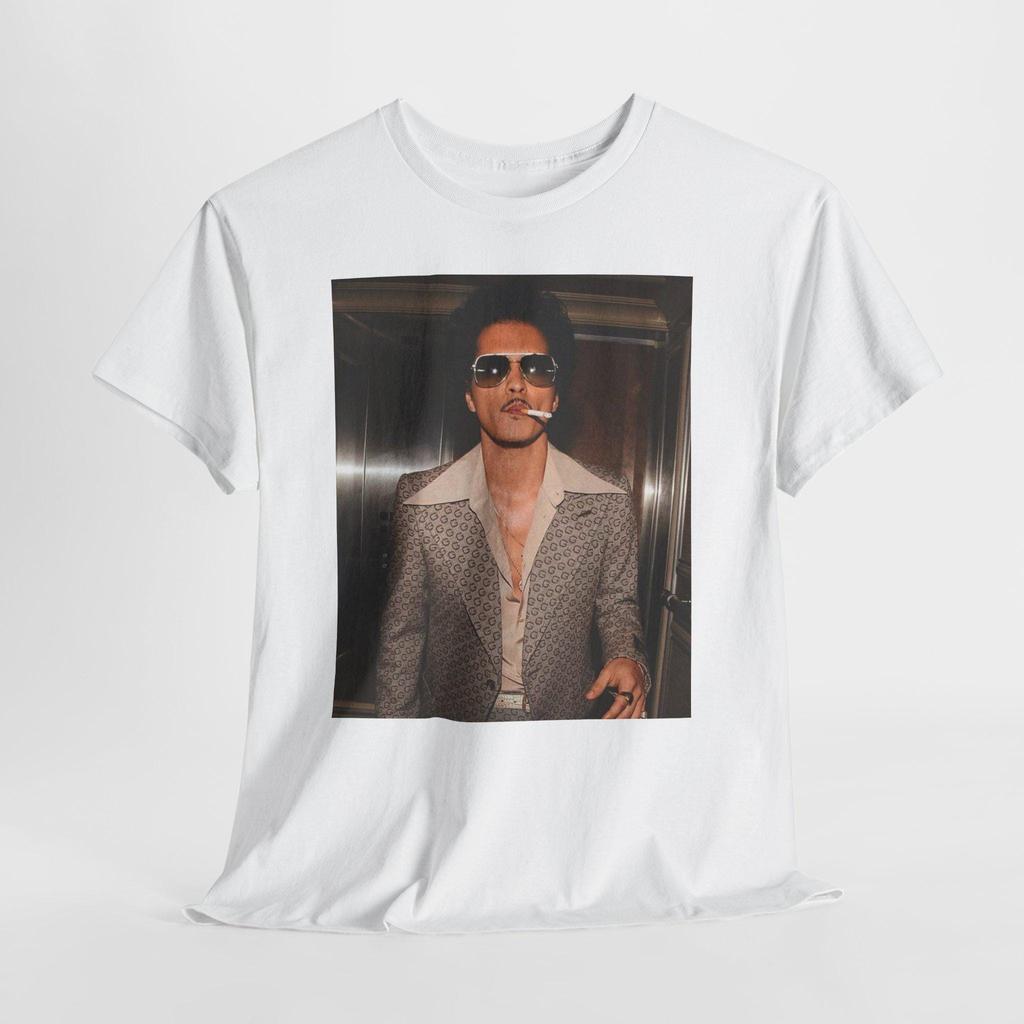 Bruno Retro Love Concert Tshirt Vintage Singer Portrait Graphic Short Sleeve Tee Unisex Casual Streetwear Tops For Music Fan
