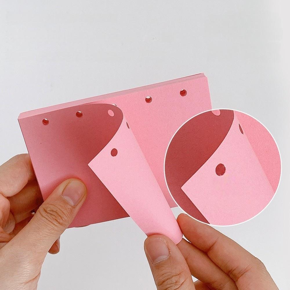 

50pcs/packM5Loose-leaf Notebook Inner Pages5Kongti Core Pink Yellow Green Purple Blue Classification Paper Sticky Notes Journal рожевий