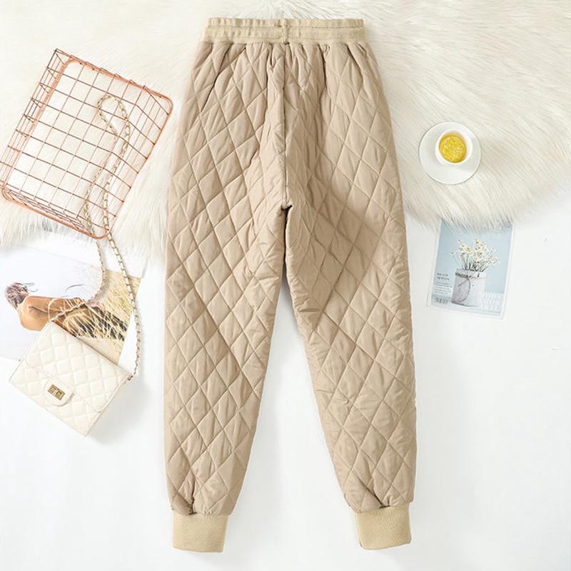 Light Down Warm Silk Cotton Pants Loose Large Size Fashion Casual Harlem Clip Cotton Pants Female Winter