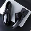 2025 New Men's Leather Shoes Business Dress British Style Leather Men's Shoes First Layer Cowhide Fashion Wedding Derby Shoes