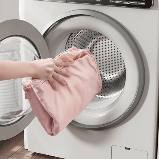 Collapsible Comforter Bag Zippered Self Compression Clothes Storage Bag with Transparent Window Large Capacity Expandable Closet Organizer