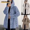 Vestes et Manteaux Longues pour Femmes Vintage Décontractés Couleur Unie Imprimé Automne Hiver Design Unique