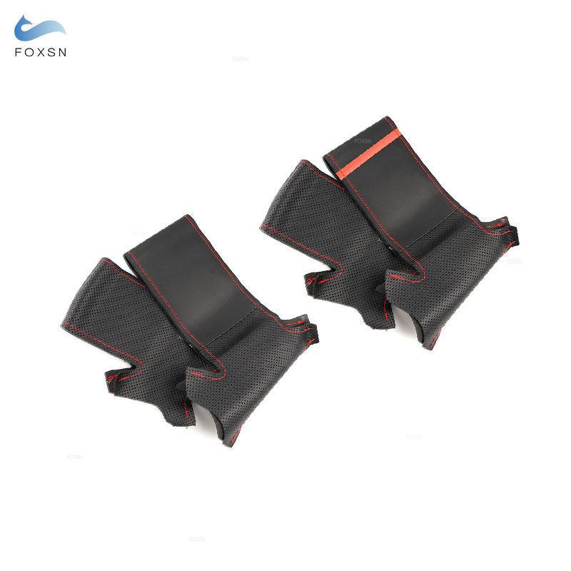 Perforated Microfiber Leather Hand-Stitched Car Styling Interior Steering Wheel Cover Trim For Kia K5 Optima 2014 2015