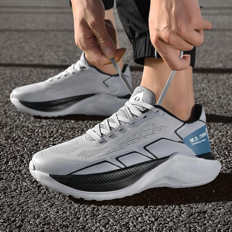 Men's breathable mesh sneakers men's ultra-light running shoes men's shock-absorbing soft-soled platform casual shoes trendy shoes
