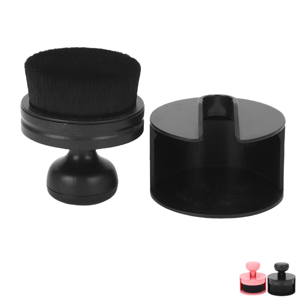 Nail Dust Brush Round Handle Flat Head Professional Fluffy Soft Nail Art Dust Cleaning Brush