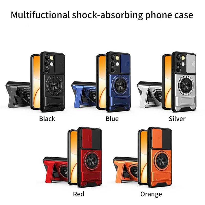 For Realme 15X C85 Pro Case Camera Protection Upright Stand 360° Ring Magnetic Case All-around Shockproof Cover For Realme C85 Pro Phone casing