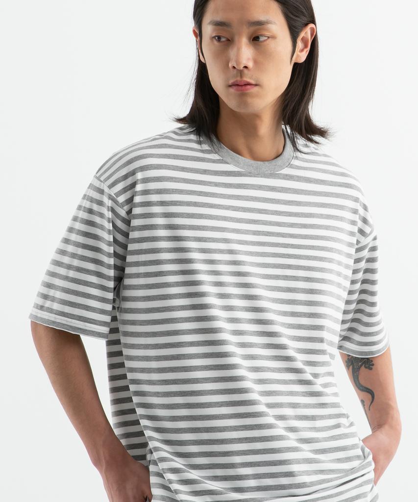 BRENSON Oversized 1:1 Striped Short Sleeve Tee ( 5 Colors )
