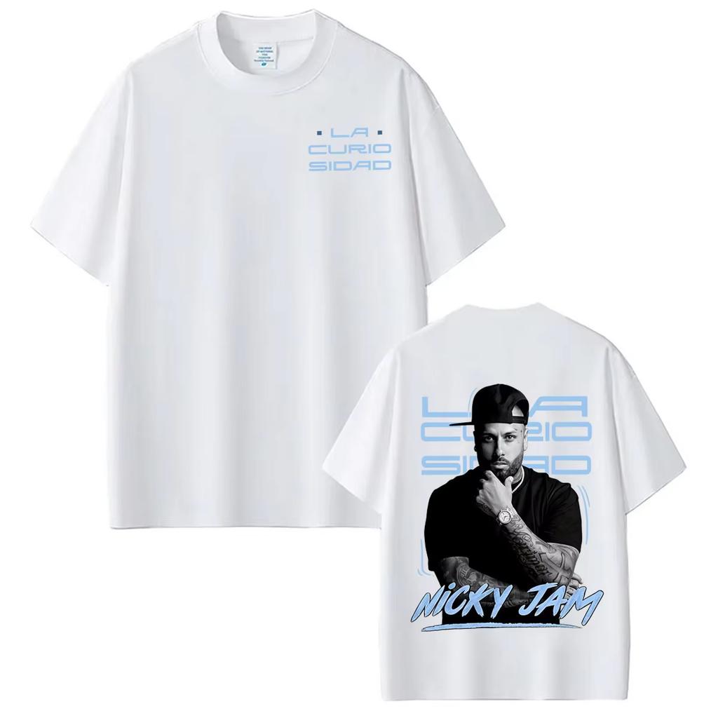 Nicky Jam Bohemio Album Tour 2026 Print Tshirt Unisex Unisex Fashion Vintage Tshirt Summer Loose Casual Cotton Hiphop Tshirts
