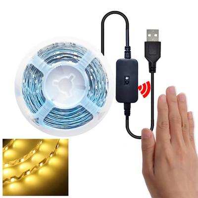 Motion Sensor Light Strip 9.8ft Warm White Flexible Closet Lights 5V USB LED Strip Night Light for