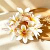 Elastic Floral Hair Tie Fabric Flower Hair Band Artificial Flower Hair Scrunchie  Summer Vacation